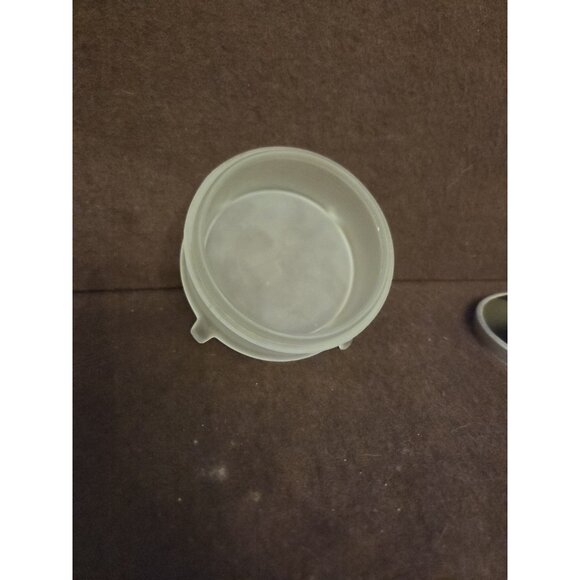 Vintage Art Deco Frosted Glass Footed Vanity Powder Jar - Picture 9 of 16